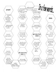 English Worksheet: ice breaker