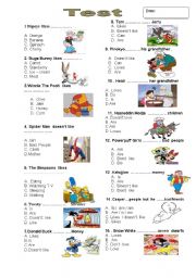 English Worksheet: test hobbies