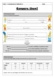 English Worksheet: Comparison of the Simpsons