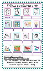 English Worksheet: NUMBER WORDS