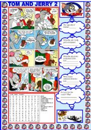 English Worksheet: TOM AND JERRY 2