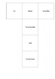 English Worksheet: dice for present continuous