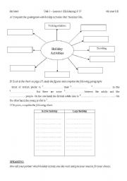 4th year unit 1 lesson 1 holidaying