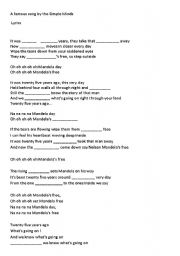 English Worksheet: Simple Minds Fill In the Gaps 