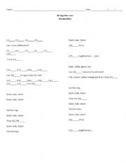 English worksheet: All together now!