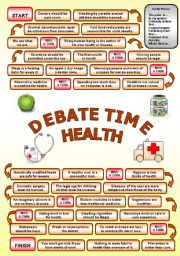 English Worksheet: Debate time HEALTH