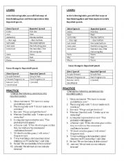 English Worksheet: REPORTED SPEECH