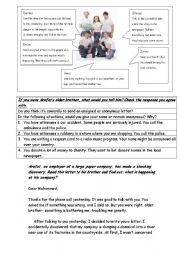 English worksheet: to tell or not to tell