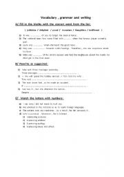 English worksheet: Tranformation  vocabulary  and  communication