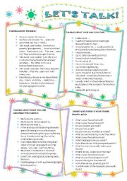 English Worksheet: LETS TALK