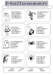 English Worksheet: Halloween