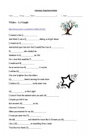 English Worksheet: Listen to the song Wishes