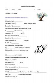 English worksheet: Listen to the song Wishes