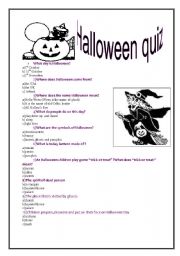 Halloween quiz