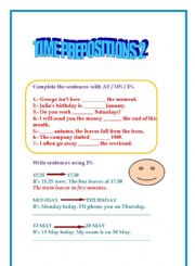 Time Prepositions