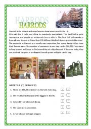 English Worksheet: HARRODS