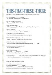 English Worksheet: THIS-THAT-THESE-THOSE
