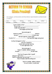 English worksheet: Return to sender