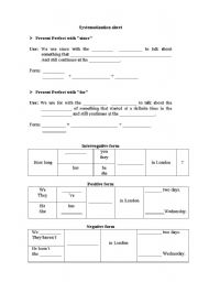 English worksheet: systematization