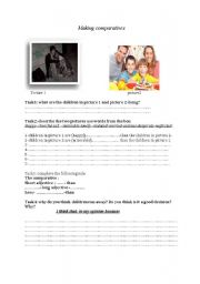 English worksheet: making comparatives