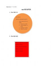 English worksheet: The shapes