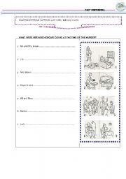 English Worksheet: PAST CONTINUOUS