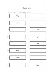 English Worksheet: oppe wordsosit