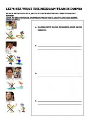 English Worksheet: Present Continuous - Affirmative and Negative Statements