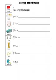 English Worksheet: Possessive Case