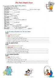 English Worksheet: The Past simple Tense, exercises