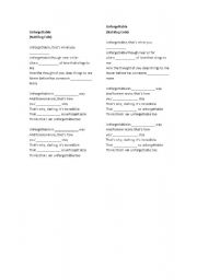 English worksheet: Unforgettable - Nat King Cole