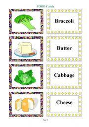 English Worksheet: Food Flashcards 2