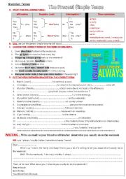 English Worksheet: the present simple tense