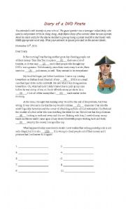 English Worksheet: Diary of a DVD Pirate