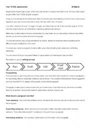 English Worksheet: The Cay - Formal Letter Task