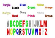 English Worksheet: The ALPHABET in COLOUR (2 PAGES + Activity)