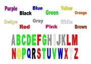 English worksheet: The ALPHABET in COLOUR (2 PAGES + Activity)