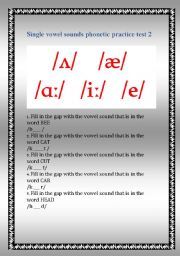 English Worksheet: Phonetics test