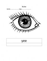 English worksheet: My face 