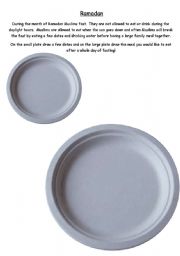 English Worksheet: Ramadan plate