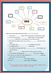 English Worksheet: PHRASAL WITH 