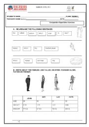 English Worksheet: Comparative and Superlative