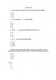 English worksheet: Quizz Basic.