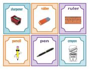 English Worksheet: School objects