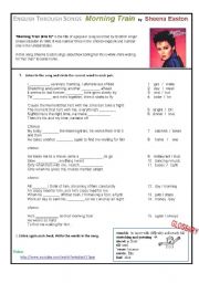 English Worksheet: English through songs 2