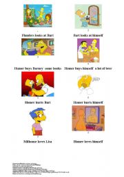 English Worksheet: Reflexive pronouns and The Simpsons