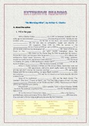 English Worksheet: Extensive reading: No morning after, by Arthur C. Clarke