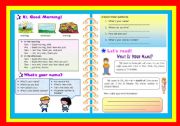 English Worksheet: GREETING/ SIMPLE PERSONAL INFORMATION/ SIMPLE READING/ WRITING EXERCISES
