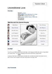 English Worksheet: Unconditional Love Ts sheet