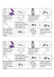 School equipment, colours and big numbers.